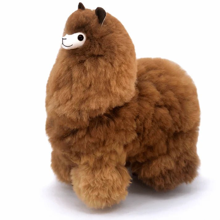 Іграшка альпака 50 см з натуральної вовни — велика | Ручна робота | Fluffy | Карамель / 50 cм