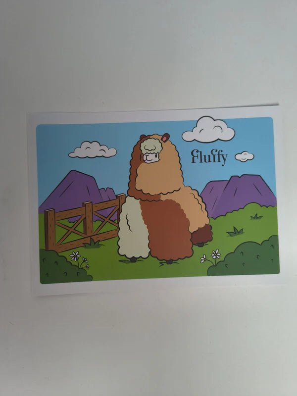Листівка Альпака на фермі 