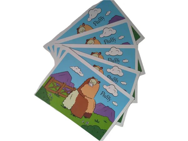 Листівка Альпака на фермі 