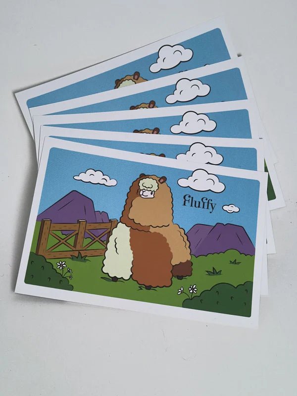Листівка Альпака на фермі 